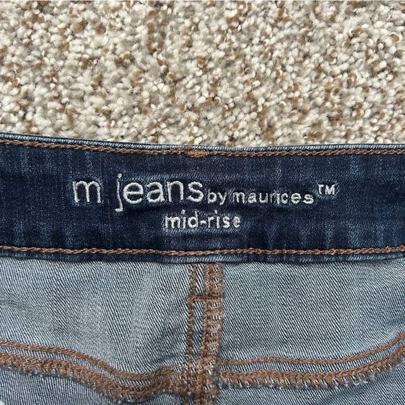Maurices Mid-rise Distressed Skinny Blue Jeans Denim stretch Medium 8 - Picture 2 of 7